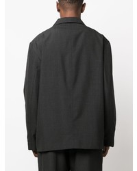 Lemaire Double Breasted Cotton Blend Blazer