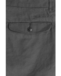 Closed Pleated Linen Cotton Shorts