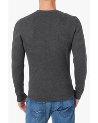 7 For All Mankind Crew Neck Sweater In Charcoal