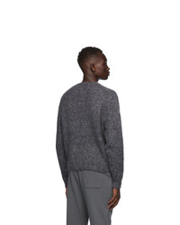 John Elliott Black And Grey Wool Foggy Sweater