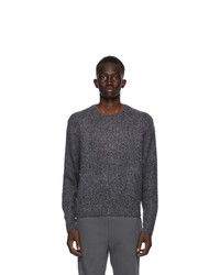 John Elliott Black And Grey Wool Foggy Sweater