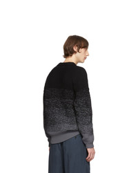 Issey Miyake Men Black Wool Low Gauge Gradation Sweater