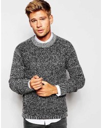 Asos Brand Sweater In Brushed Rib