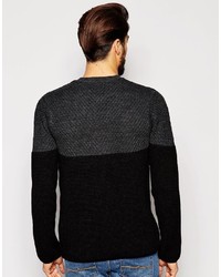 Asos Brand Sweater With Ribbed Chest Placet