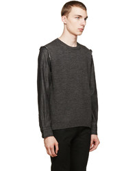 DSQUARED2 Charcoal Hybrid Sweater