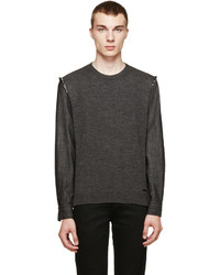 DSQUARED2 Charcoal Hybrid Sweater