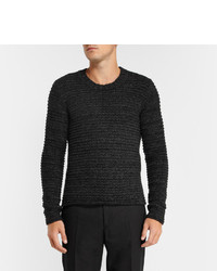 Dolce & Gabbana Chunky Melange Knit Crew Neck Sweater