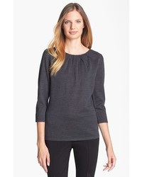 Classiques Entier Bella Luna Pleat Neck Sweater Charcoal Small