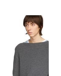 Thom Browne Grey 4 Bar Stitch Sweater