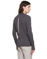 Label Under Construction Grey Cotton Sweater