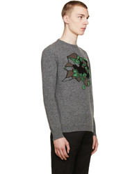 Christopher Kane Grey Mlange Wallbreak Sweater
