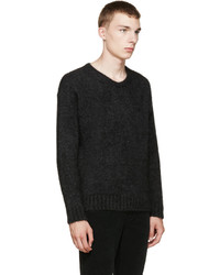 AMI Alexandre Mattiussi Grey Mohair Sweater