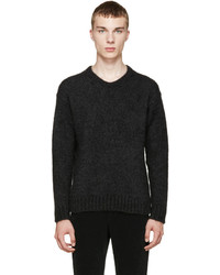 AMI Alexandre Mattiussi Grey Mohair Sweater