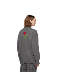 Balenciaga Grey Rose Sweater