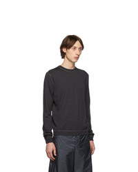 Prada Grey Wool Crewneck Sweater