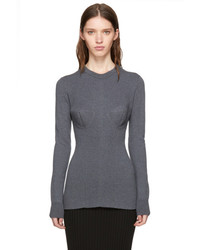 Stella McCartney Grey Wool Crewneck Sweater