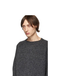Loewe Grey Wool Melange Sweater