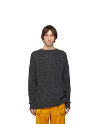 Loewe Grey Wool Melange Sweater