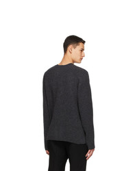 Juun.J Grey Wool Raglan Sweater