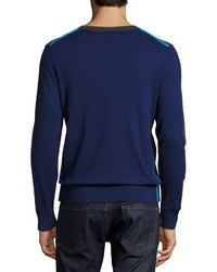 Burberry Kingston Cashmere Cotton Sweater Dark Gray