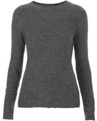 Topshop Knitted Crew Neck Jumper With A Brushed Finish In A Stretchy Fit 33% Cotton 29% Nylon 28% Acrylic 8% Wool 2% Elastane Machine Washable