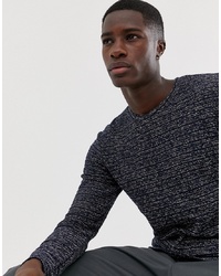 Selected Homme Knitted Jumper With Mixed Yarn Detail Peony