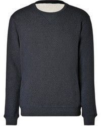 Maison Margiela Cotton Sweatshirt With Leather Elbow Patches