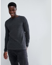 troy Mixed Yarn Textured Knitted Jumper