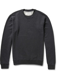 Maison Margiela Nubuck Elbow Patch Loopback Cotton Jersey Sweatshirt