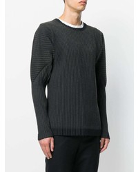 Homme Plissé Issey Miyake Rib Knit Crew Neck Sweater