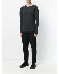 Homme Plissé Issey Miyake Rib Knit Crew Neck Sweater