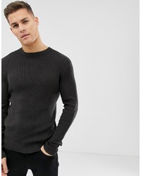 Brave Soul Ribbed Muscle Fit Jumper