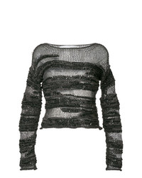 Isabel Benenato Sheer Patterned Sweater