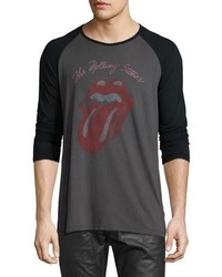 John Varvatos Star Usa Rolling Stones Raglan Sleeve Baseball Shirt Coal