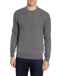 Bugatchi Stripe Knit Crewneck Sweater