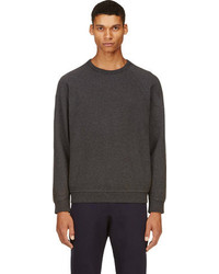 Alexander Wang T By Charcoal Fleece Lined Sweatshirt