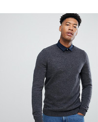 ASOS DESIGN Tall Lambswool Jumper In Charcoal
