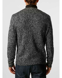 Topman Grey Brushed Crew Neck Jumper