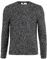 Topman Grey Brushed Crew Neck Jumper