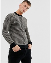 Ringspun Waffle Textured Knitted Jumper