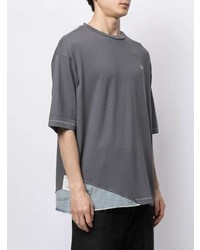 FIVE CM Asymmetric Patchwork T Shirt