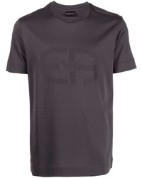 Emporio Armani Flocked Logo Cotton T Shirt