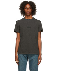 Maison Margiela Grey Jersey Logo T Shirt