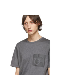 Salvatore Ferragamo Grey Logo T Shirt