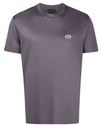 Emporio Armani Logo Print Round Neck T Shirt