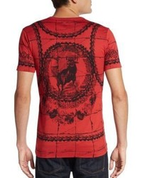 Dolce & Gabbana Mosaic Bullfight Cotton T Shirt