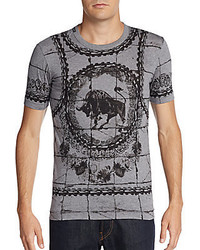 Dolce & Gabbana Mosaic Bullfight Cotton T Shirt
