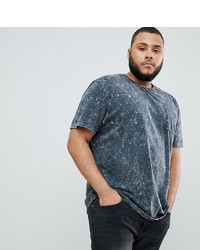 ASOS DESIGN Plus Relaxed Longline T Shirt With Pocket In Acid Wash