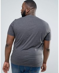 Asos Plus T Shirt With Crew Neck In Charcoal