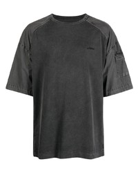 Juun.J Short Sleeved Panelled Cotton T Shirt